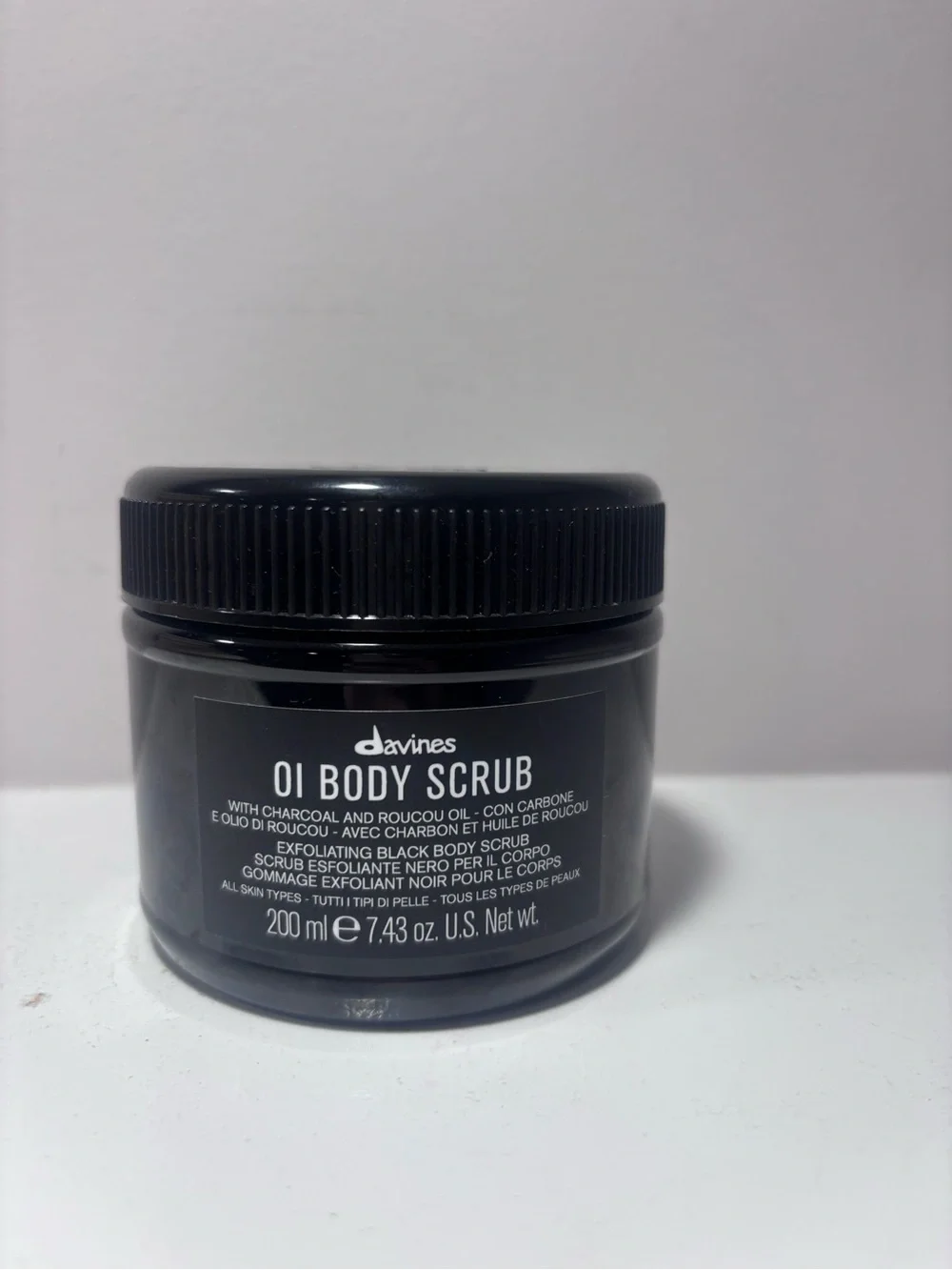 Davines OI Body Scrub 7.43 oz Charcoal New